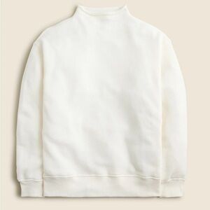 J. Crew Women’s Terry Foldover Sweater - Cream Colored